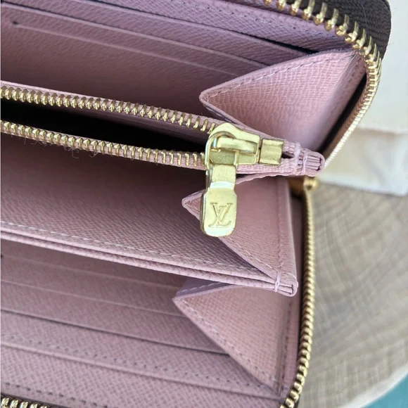 Louis Vuitton Zippy Wallet M41894 LV monogram brown leather with pink interior - Picture 6 of 9
